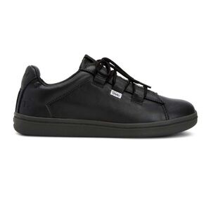 Goats Low Top Womens Sneakers Lace Up Black Leather sz 6